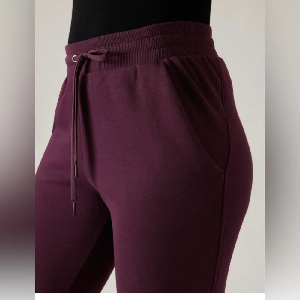 Athleta Burgundy Cozy Karma Pants - Picture 4 of 7